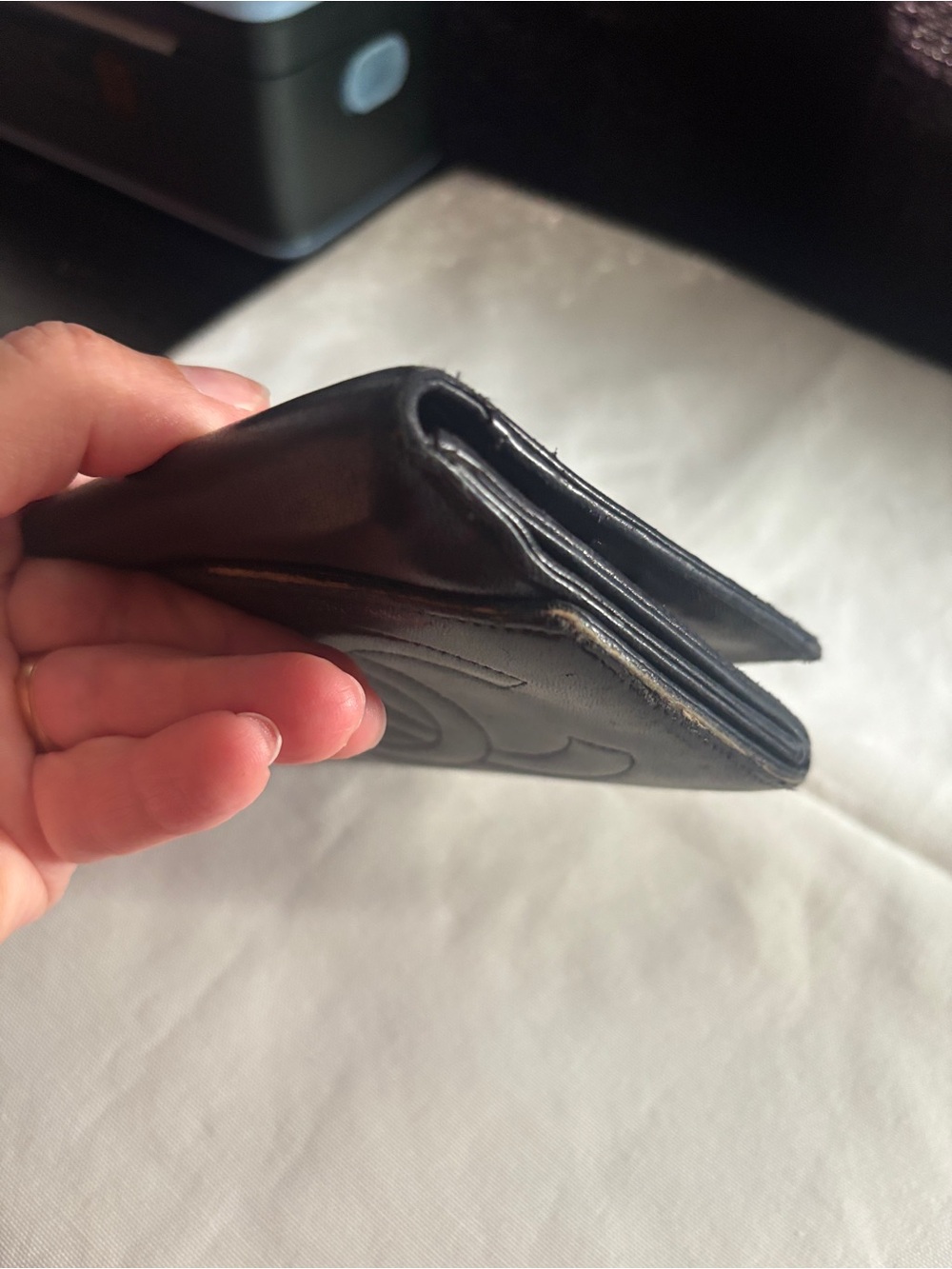 Chanel Black Quilted CC Logo Leather Wallet with COA card - Picture 17 of 17